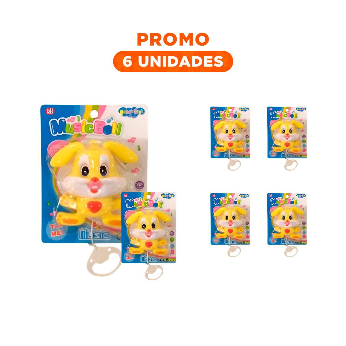 PACK6 ADORNO DE CUNA INFANTIL CON SONIDO SUAVE MUSICAL - 1