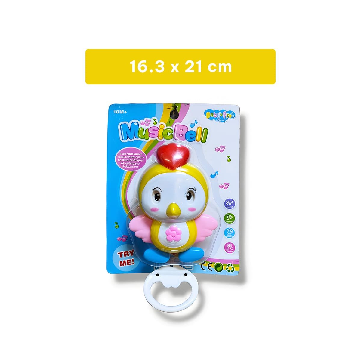 PACK2 ACCESORIO INFANTIL AMARILLO CON FUNCION MUSICAL SUAVE Y+REGALO STICKER - 4