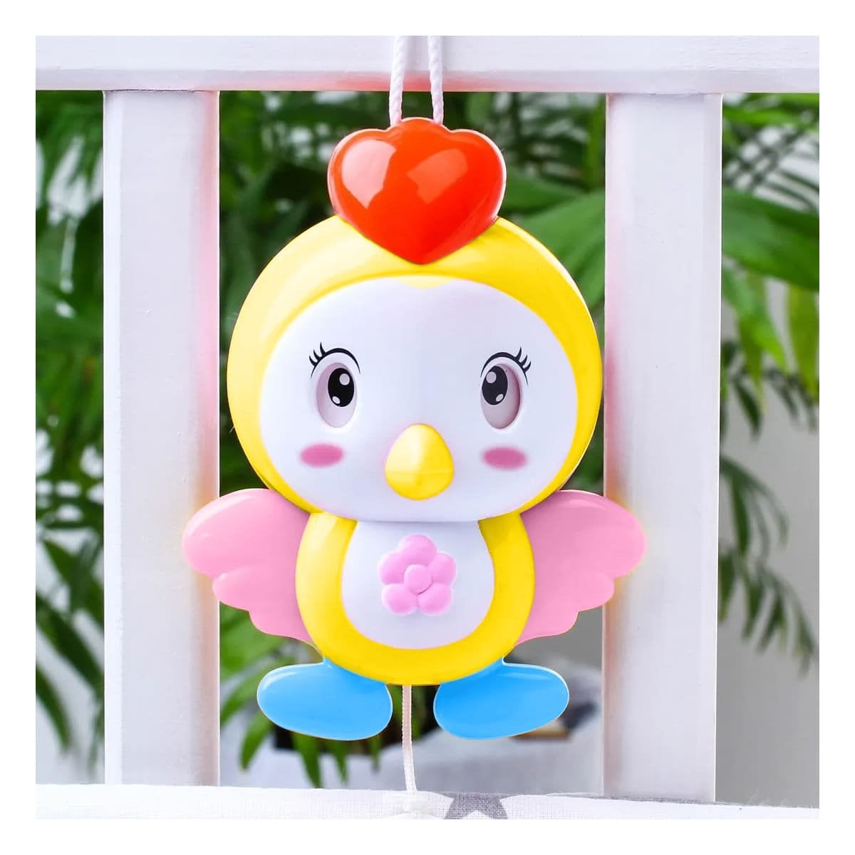 PACK4 ELEMENTO DECORATIVO MUSICAL AMARILLO PARA CUNA CON FIGURA DE PAJARO Y+PAPEL REGALO - 2