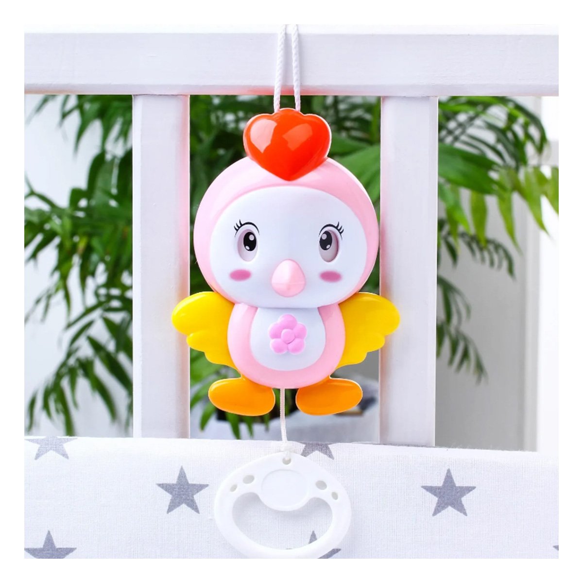 MOVIL MUSICAL PARA BEBE ROSADO CON ESTILO SUAVE Y MELODIA LIGERA Y+PAPEL REGALO - 5