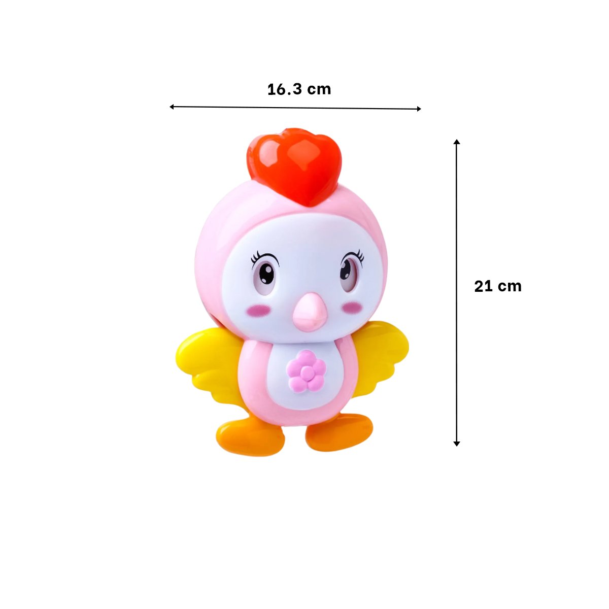 PACK4 FIGURA MUSICAL ROSADA CON FORMA DE PAJARO Y SONIDO SUAVE Y+PAPEL REGALO - 4
