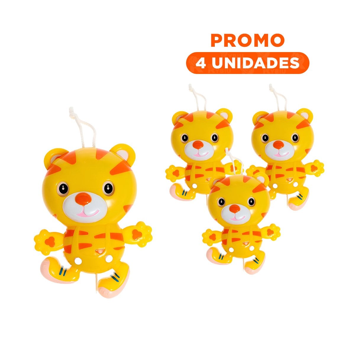 PACK4 ACCESORIO DECORATIVO MUSICAL TIGRE AMARILLO A CUERDA PARA DESCANSO Y+REGALO STICKER - 1