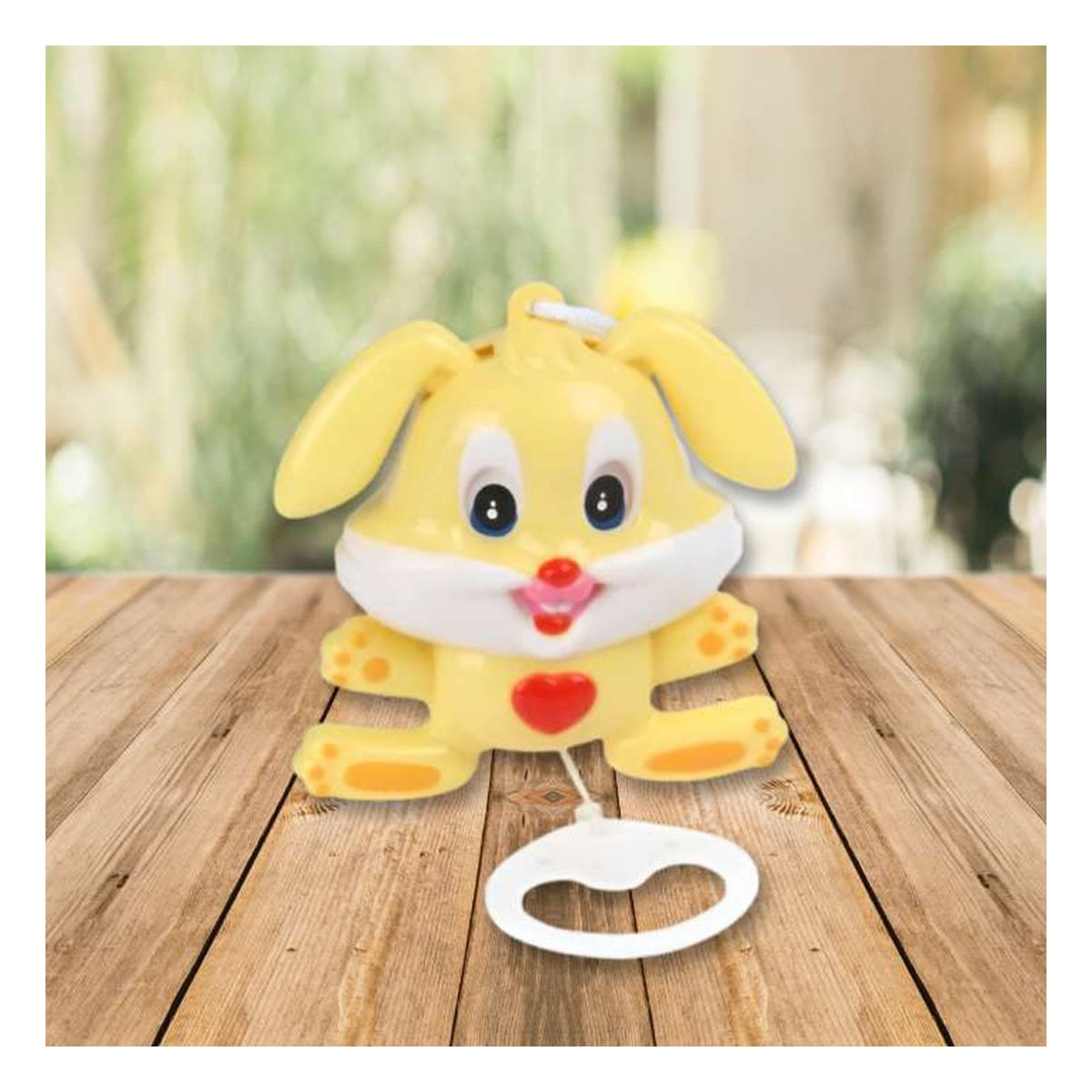 PACK4 ADORNO DECORATIVO MUSICAL CON FIGURA DE CONEJO AMARILLO Y+REGALO STICKER - 5