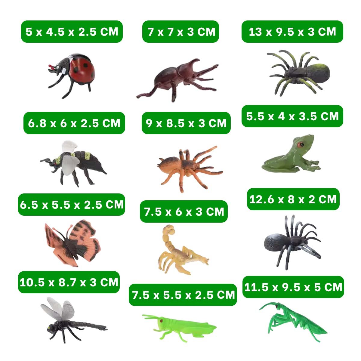 PACK6 JUGUETE COLECCION DE INSECTOS Y+REGALO STICKERS - 4