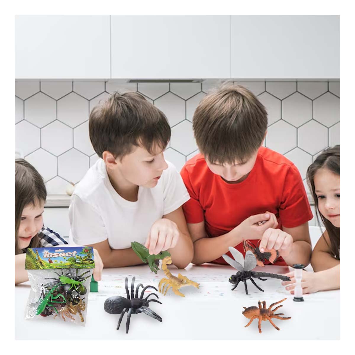 PACK6 FIGURAS DE INSECTOS MULTICOLOR PARA APRENDIZAJE Y JUEGO LIBRE - 2