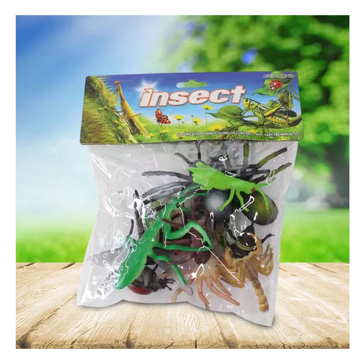 PACK6 FIGURAS DE INSECTOS MULTICOLOR PARA APRENDIZAJE Y JUEGO LIBRE - 5