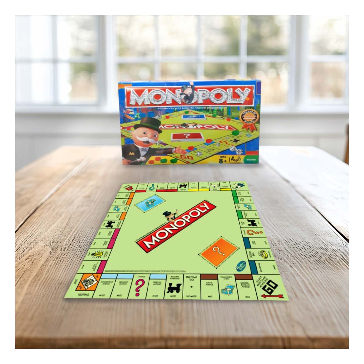 TABLERO MONOPOLIO DE MADERA MULTICOLOR PARA JUEGO DE MESA EN REUNIONES - 2