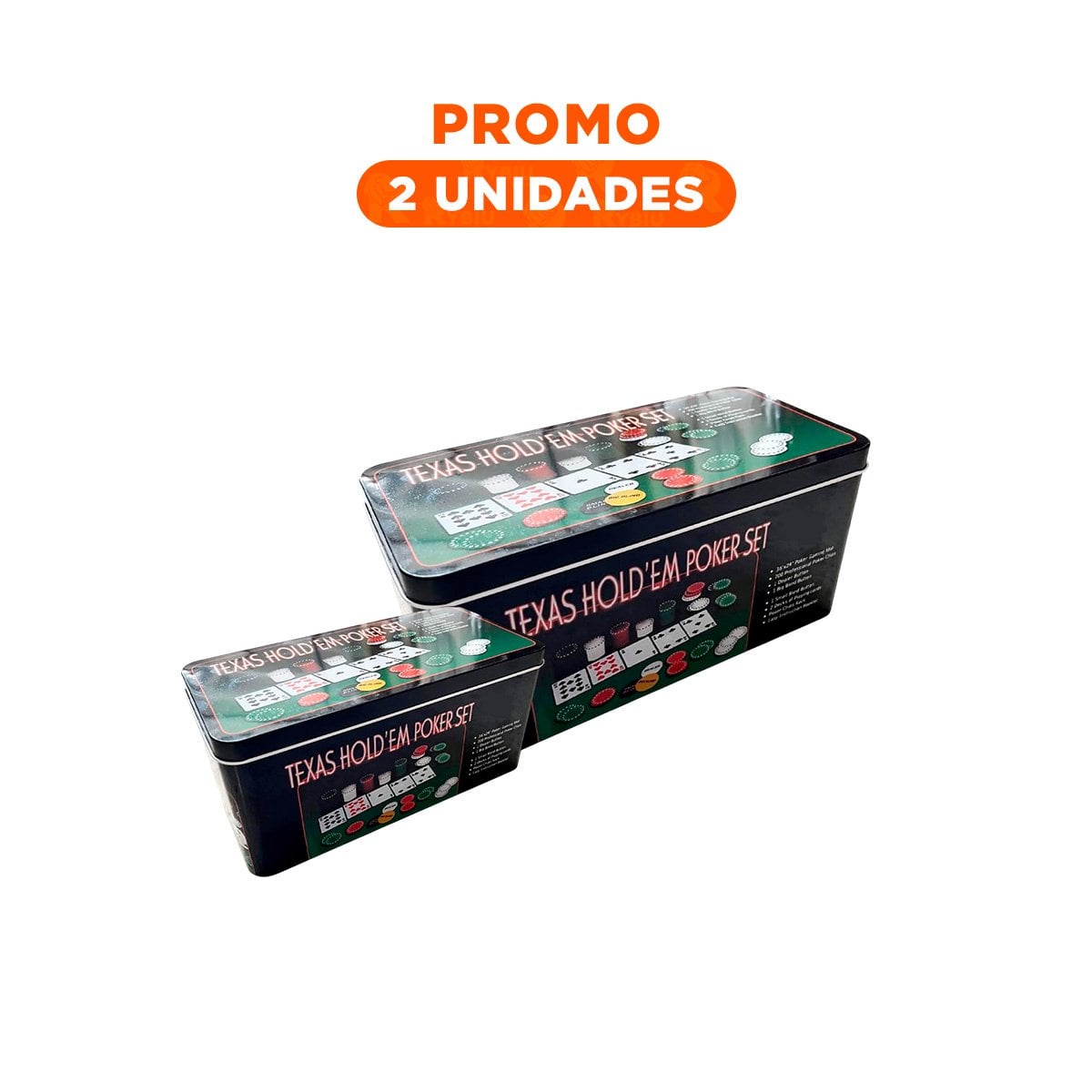 PACK2 JUEGO COMPLETO DE POKER TEXAS CON ACCESORIOS - 1