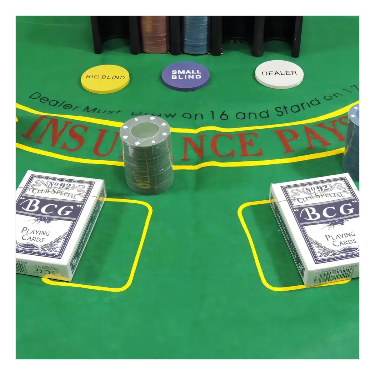 JUEGO PORTATIL DE POKER TEXAS MULTICOLOR Y+LIGAS DE REGALO - 3
