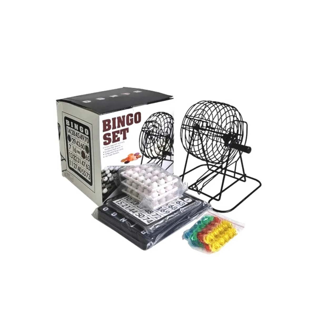 TABLERO RECREATIVO DE BINGO DE METAL CON 18 CARTILLAS Y 75 NUMEROS FAMILIARES Y+LIGAS REGALO - 3