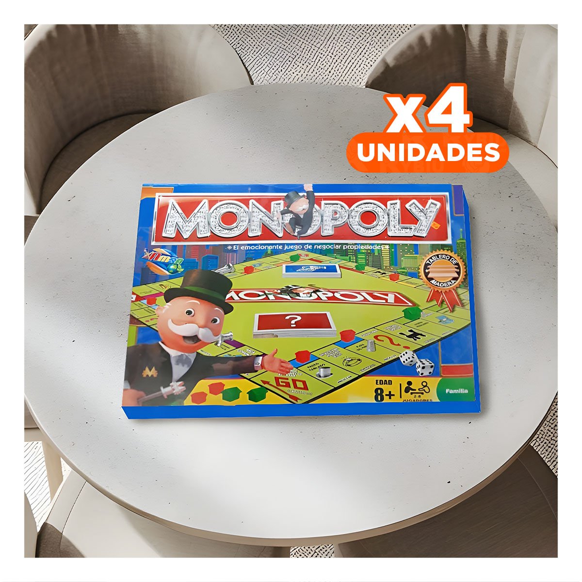 PACK4 CLASICO MONOPOLIO SOCIAL PARA REUNIONES FAMILIARES - 1