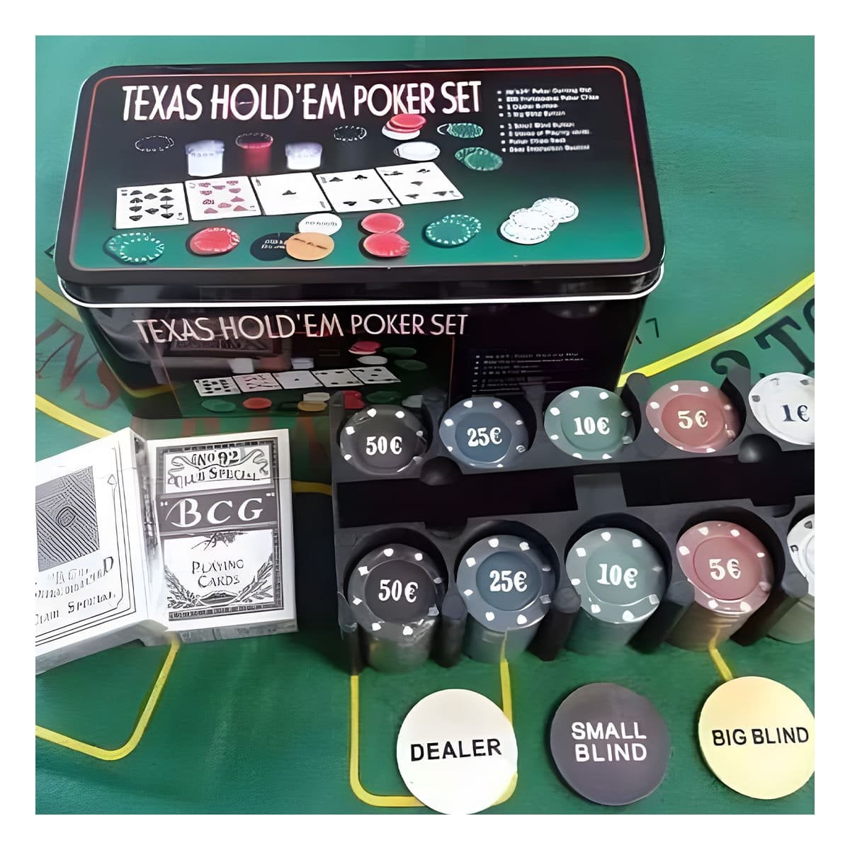 PACK6 SET JUEGO DE MESA DE POKER TEXAS PARA REUNIONES - 5