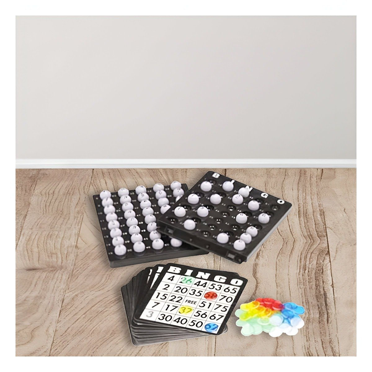 TABLERO TRADICIONAL DE BINGO DE METAL CON 18 CARTILLAS Y 75 NUMEROS COMPLETOS Y+REGALO STICKER - 5