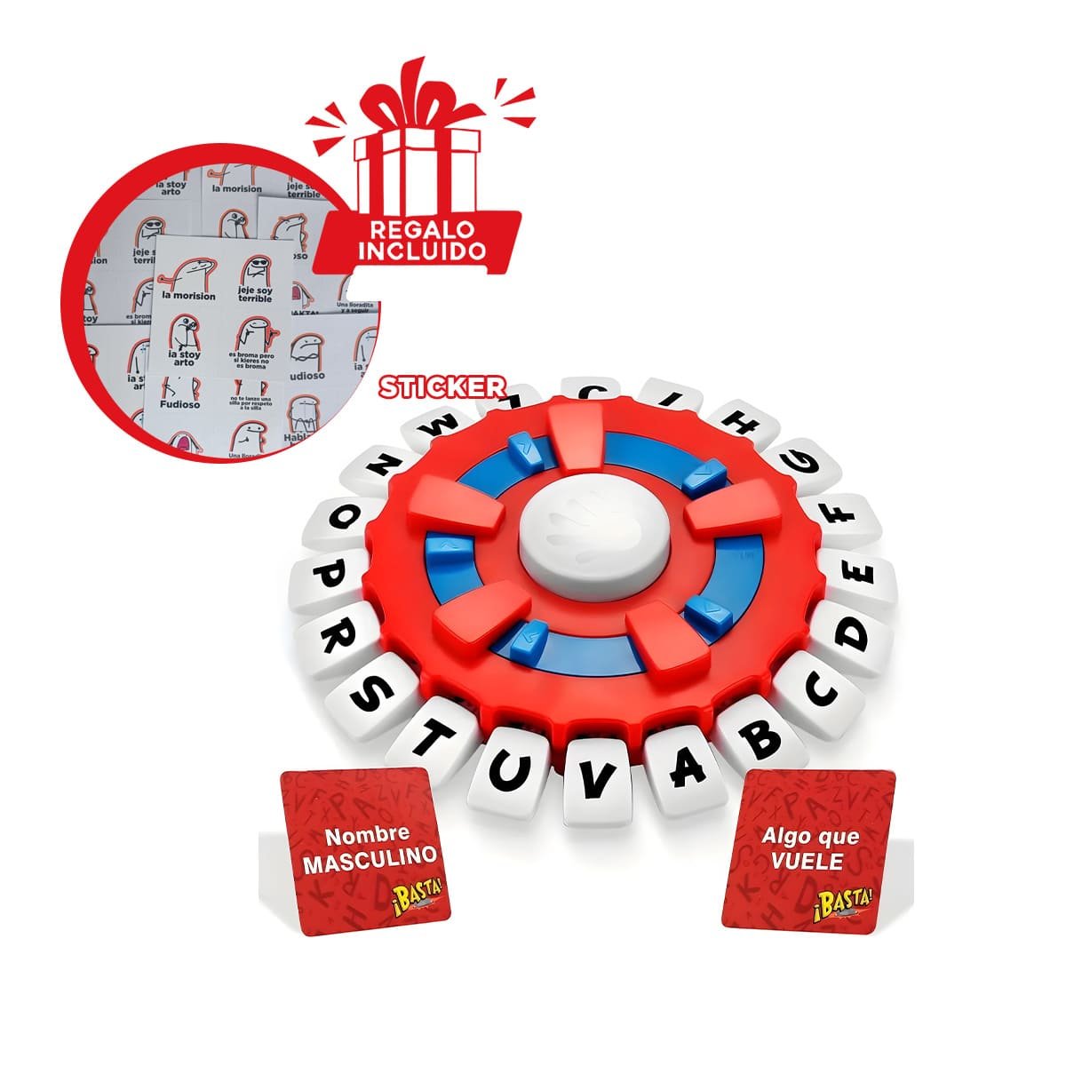 DINAMICA DE MESA BASTA PARA RETOS DE PALABRAS RAPIDAS Y CREATIVAS Y+REGALO STICKER - 1