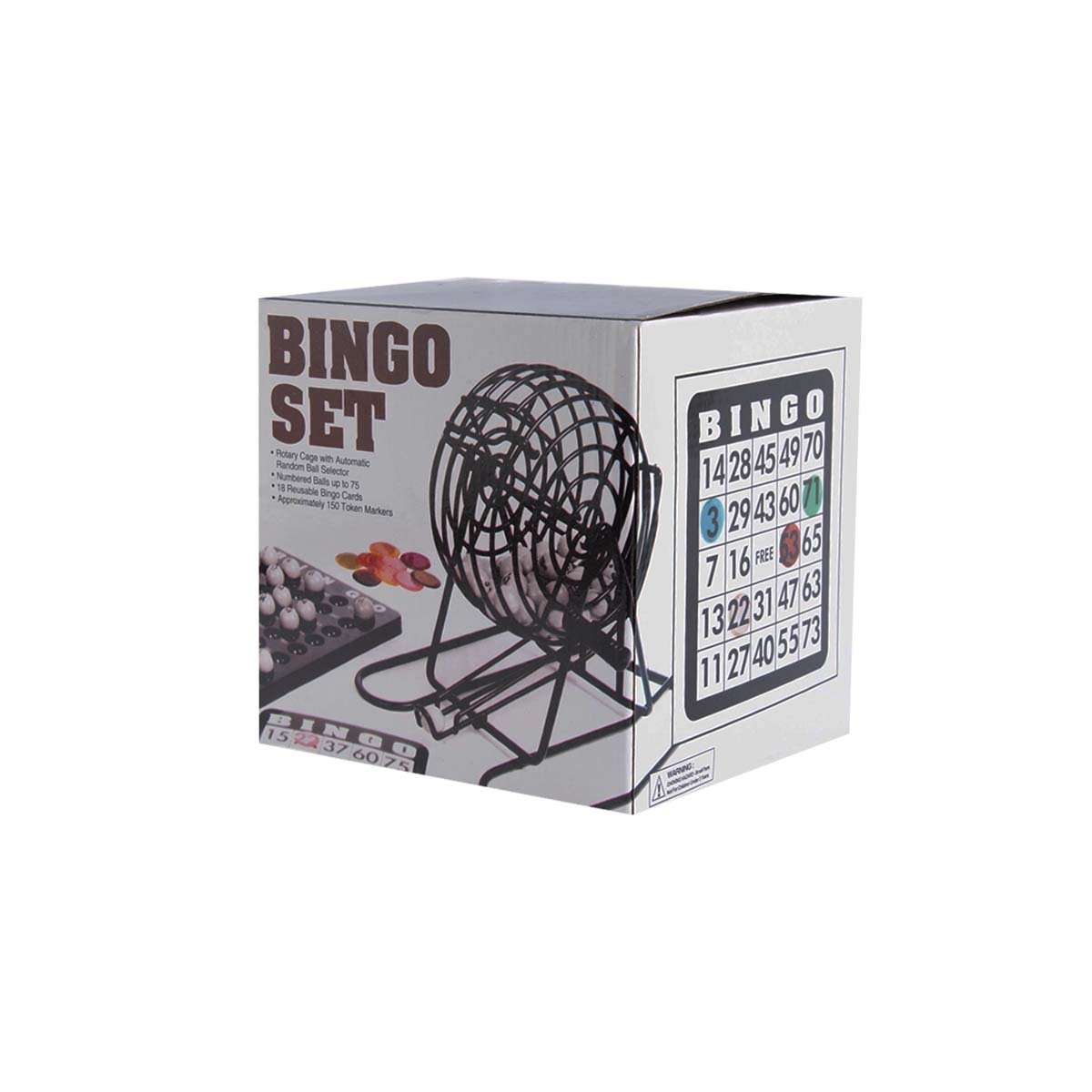 PACK2 KIT DE MESA BINGO DE METAL CON 18 CARTILLAS Y 75 NUMEROS FAMILIARES Y+REGALO STICKER - 2