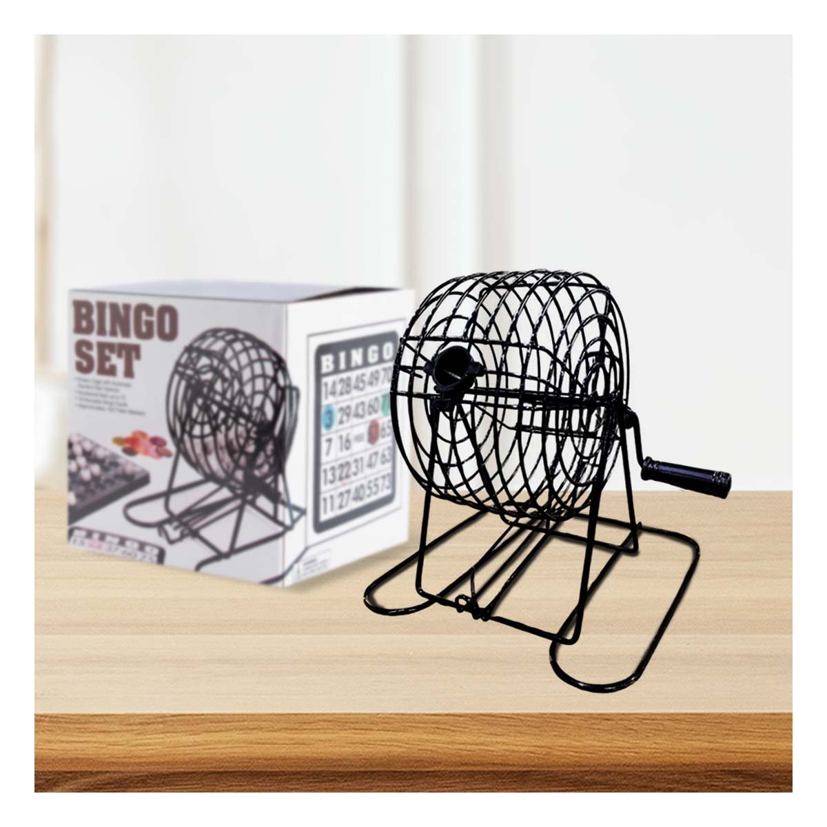 PACK2 KIT DE MESA BINGO DE METAL CON 18 CARTILLAS Y 75 NUMEROS FAMILIARES Y+REGALO STICKER - 3