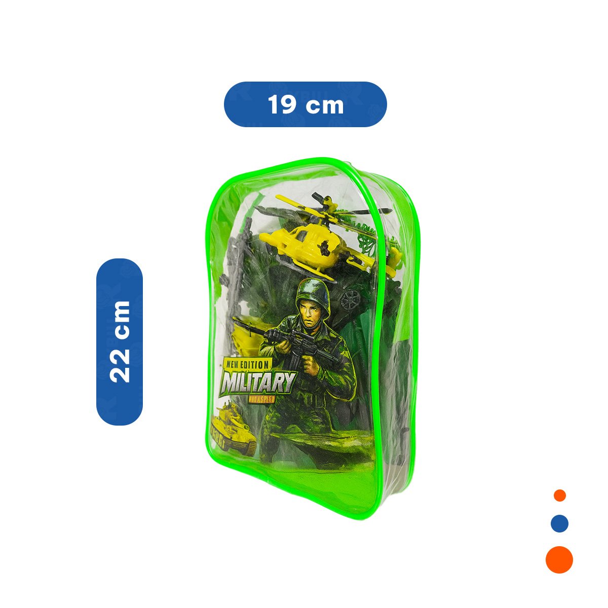 PACK4 EQUIPADO JUGUETE MOCHILA DE SOLDADOS Y+REGALO STICKERS - 4