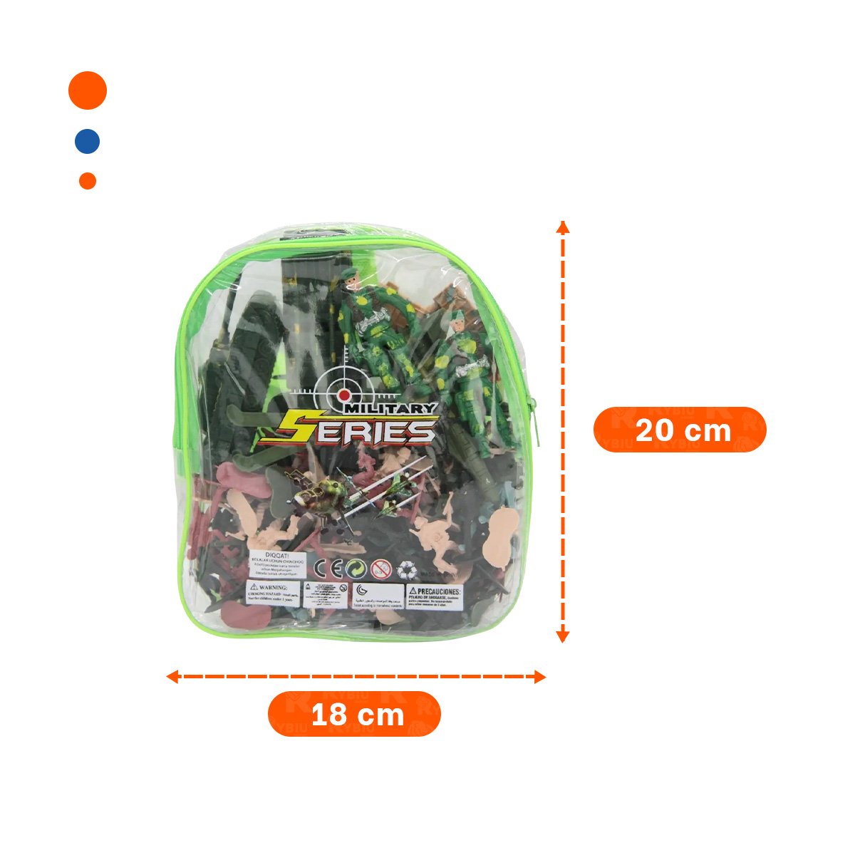 PACK12 JUGUETE SOLDADITOS CON ACCESORIO Y+PAPEL DE REGALO - 4