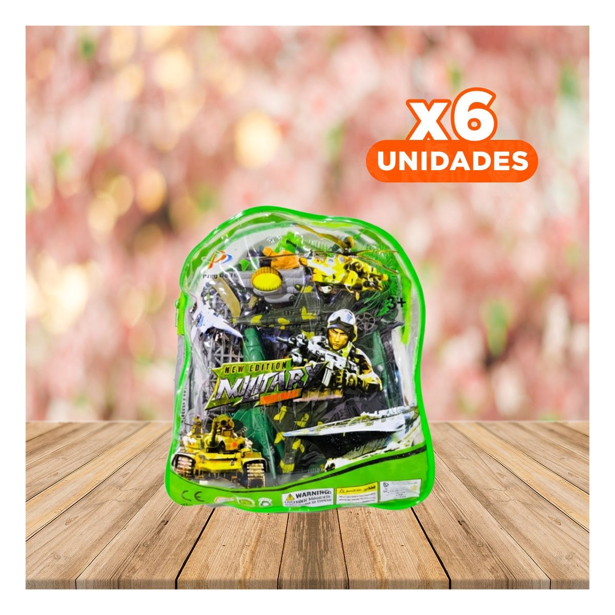 PACK6 MOCHILA TACTICA CON BLOQUE DE NINOS Y+REGALO STICKERS - 1