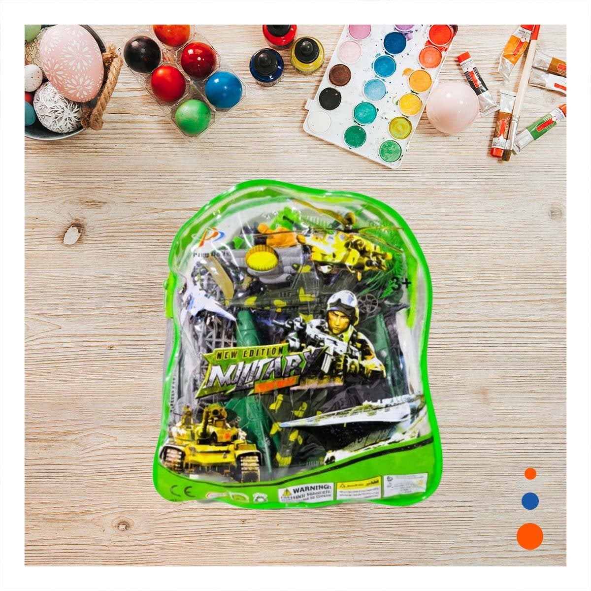 PACK6 MOCHILA TACTICA CON BLOQUE DE NINOS Y+REGALO STICKERS - 3
