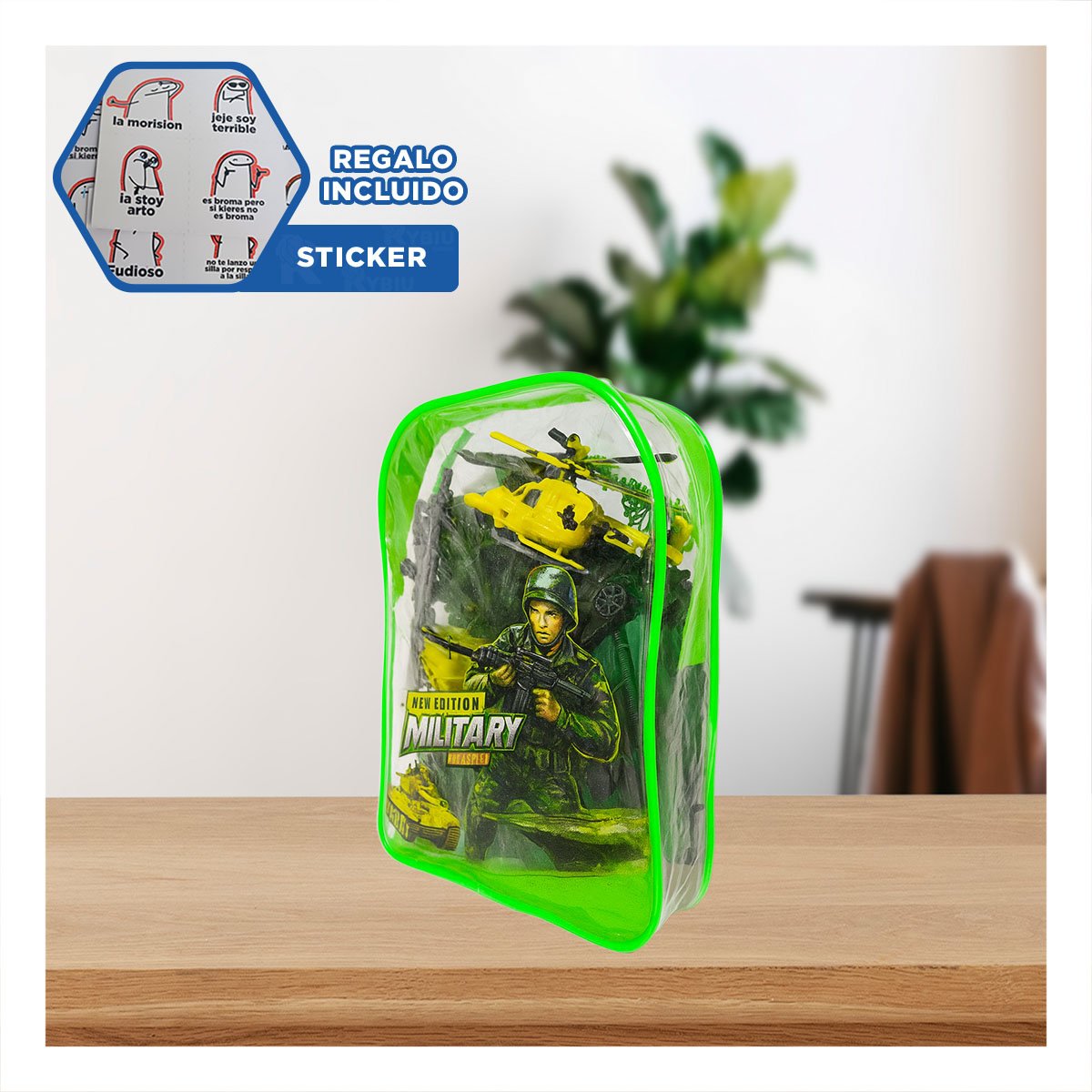 PACK6 MOCHILA TACTICA CON BLOQUE DE NINOS Y+REGALO STICKERS - 5