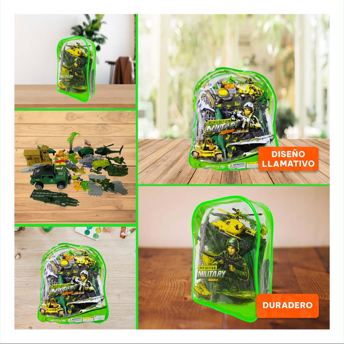 PACK6 EQUIPADO DE SET DE VEHICULO MILITAR Y+PAPEL DE REGALO - 5