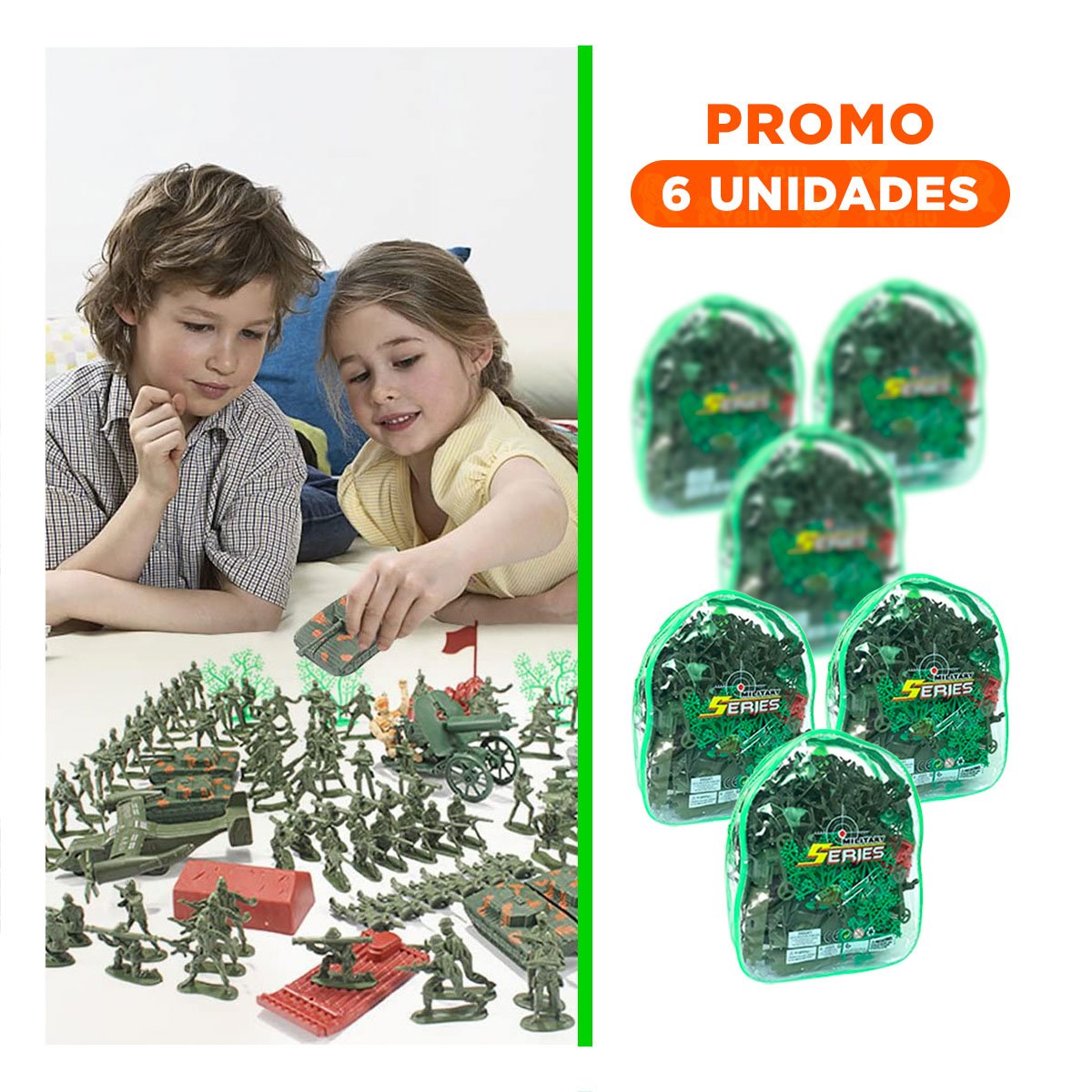 PACK6 FIGURITAS GUERREROS PARA JUEGOS INFANTILES - 1