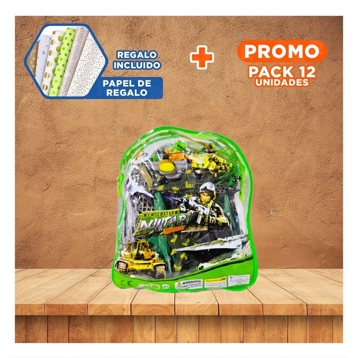PACK12 UNIDAD DE JUEGO EN MOCHILA CON ACCESORIOS PARA HISTORIAS DE AVENTURA YPAPEL REGALO - 1