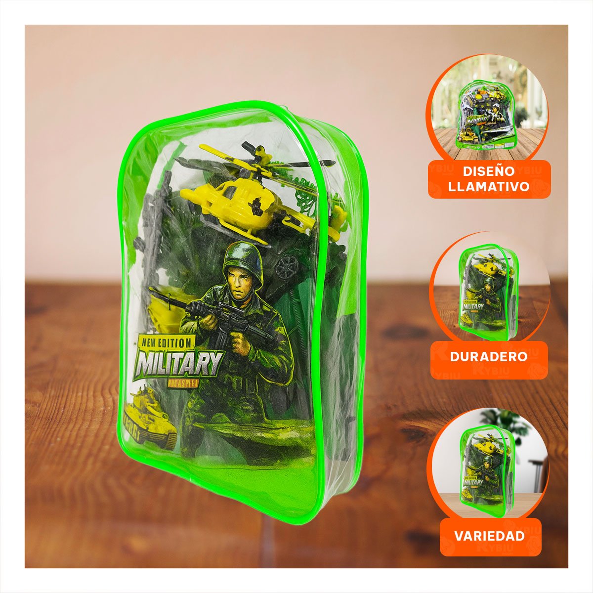 PACK6 COMBATIENTES CON ACCESORIOS EN MOCHILA PARA ACTIVIDADES RECREATIVAS - 5