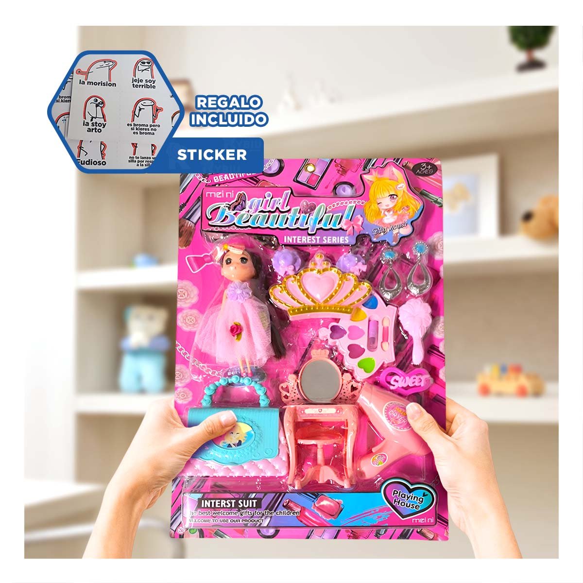 PACK6 KIT DE PINTURA FACIAL PARA JUGUETE Y+REGALO STICKERS - 5