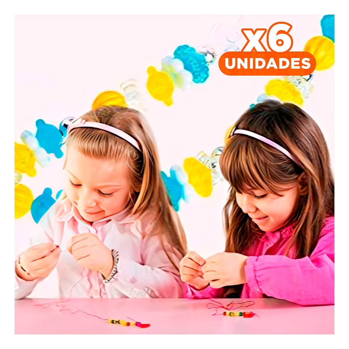 PACK6 JUEGO DE CUENTAS BRILLANTES MAGICAS Y+REGALO STICKERS - 1