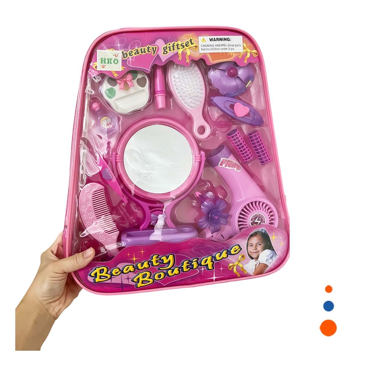 BOLSO DE BELLEZA PARA INFANTES CON ACCESORIOS DE JUEGO Y ORGANIZACION FACIL YREGALO STICKER - 3