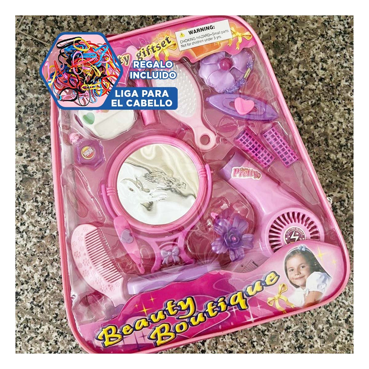 KIT PEINADO Y MAUILLAJE CON ESPEJO Y+LIGAS DE REGALO - 5