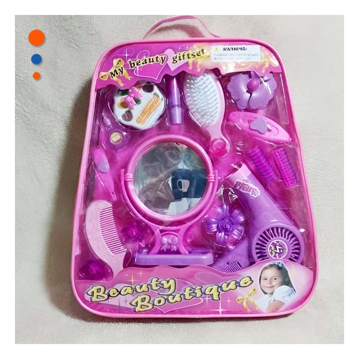 KIT BELLEZA COMPLETO PEINE ESPEJO Y OTROS Y+PAPEL DE REGALO - 3