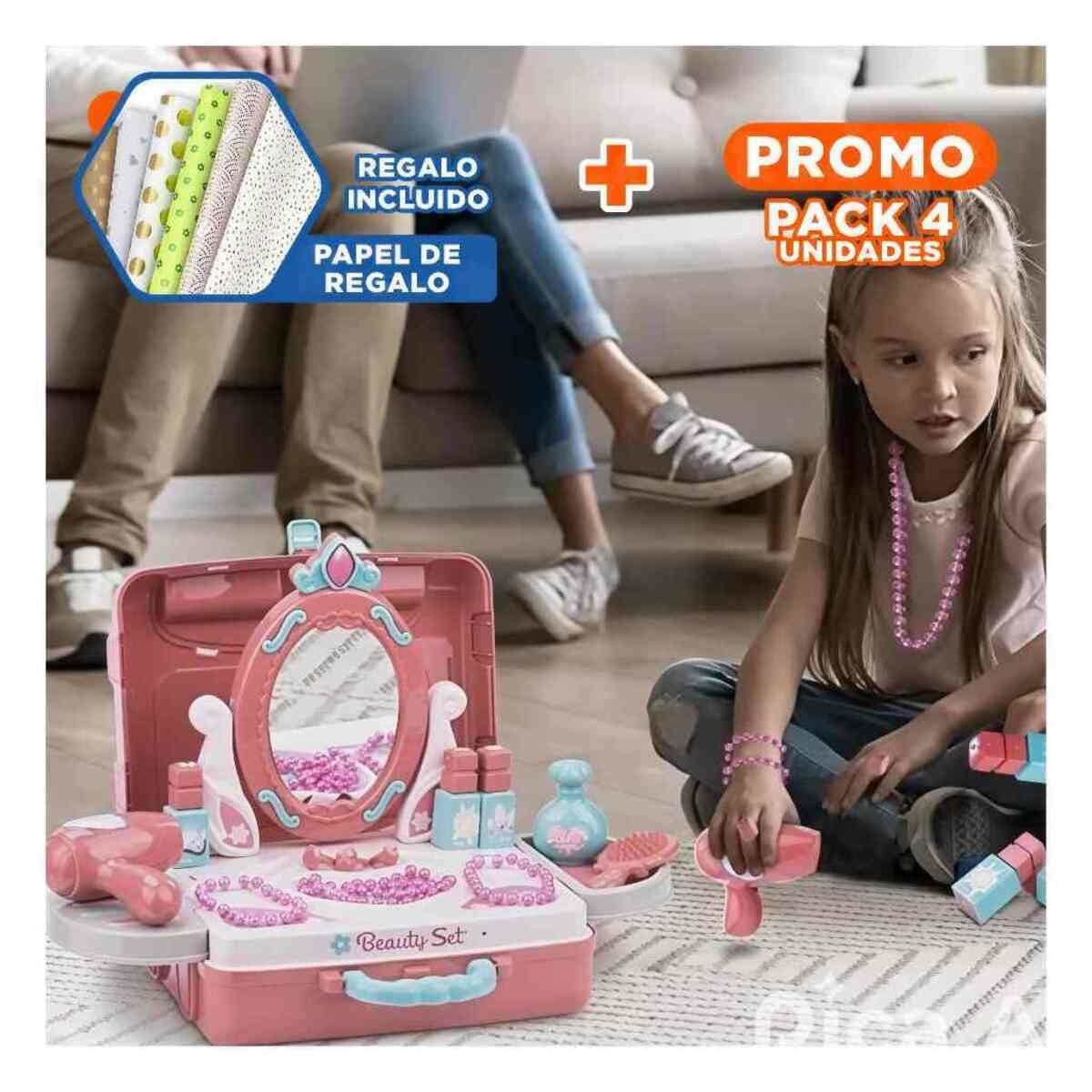 PACK4 ARTICULO CREATIVO TOCADOR DE MAQUILLAJE 3 EN 1 PARA CASA YPAPEL REGALO - 1