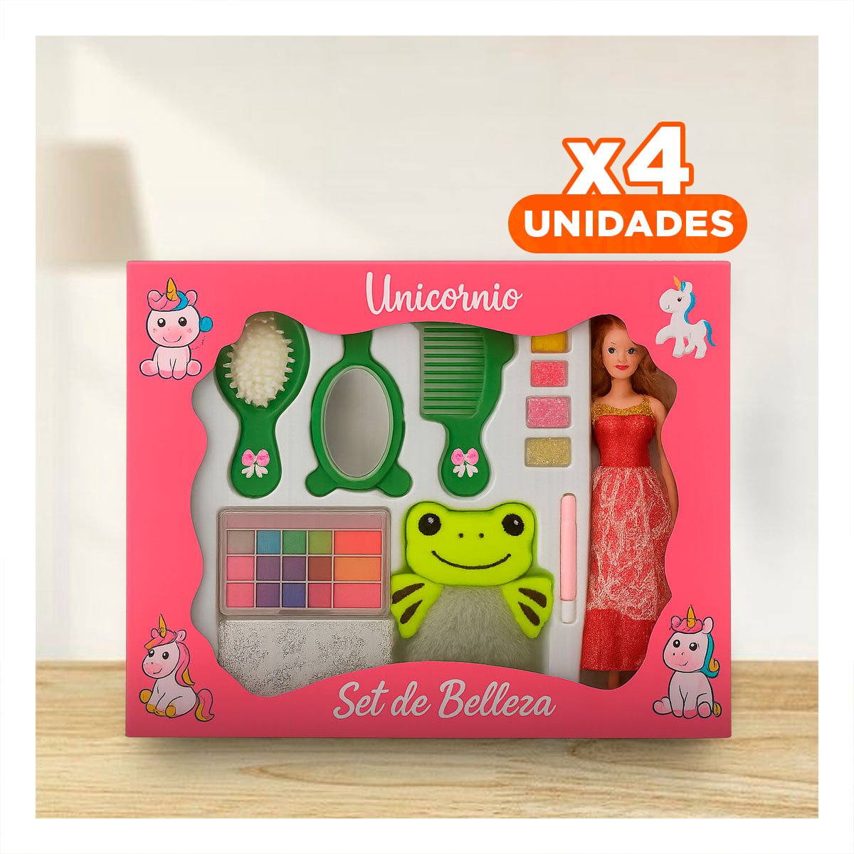 PACK4 SET INFANTIL DE MAQUILLAJE DIVERTIDO Y+REGALO STICKERS - 1