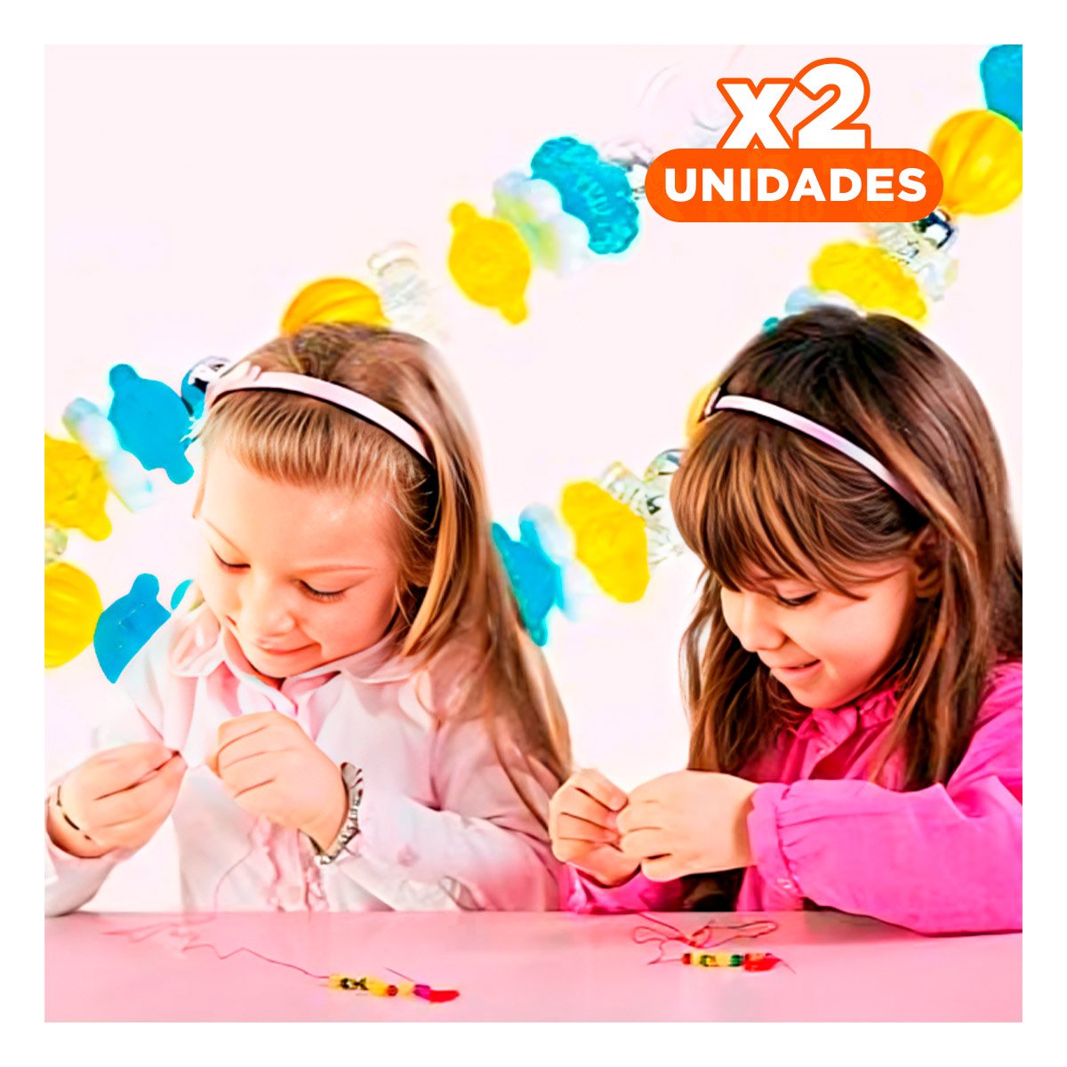 PACK2 KIT DE CUENTAS PARA PEINAR Y JUGAR Y+REGALO STICKERS - 1