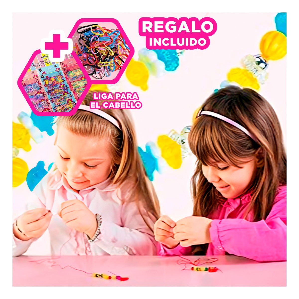 SET DE ACCESORIOS PARA EL CABELLO DE NINAS Y+LIGAS DE REGALO - 2