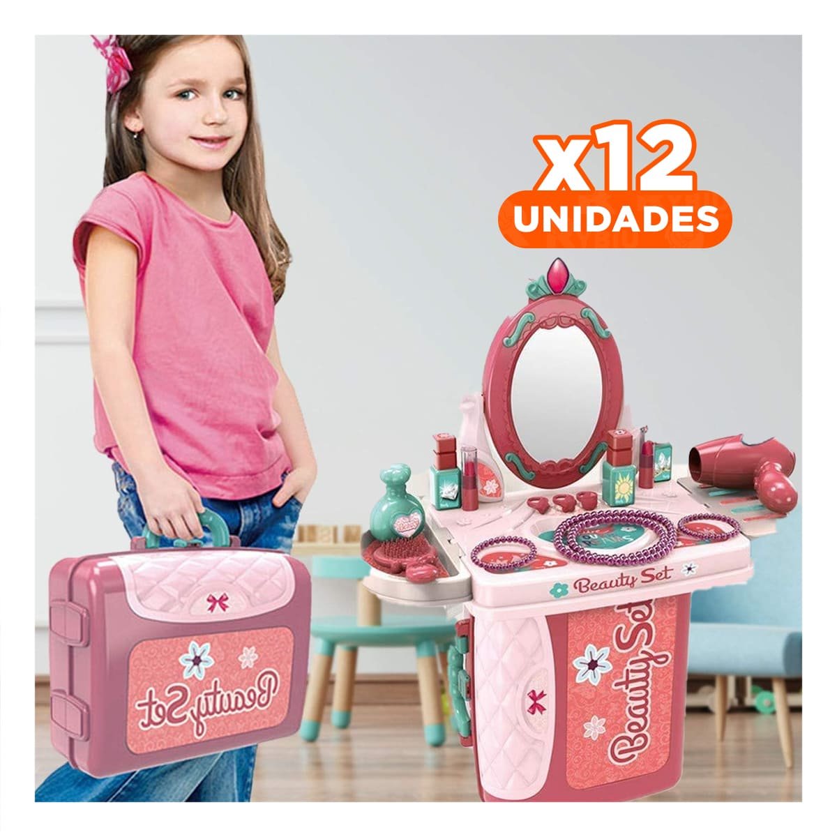 PACK12 SET MODERNO DE MAQUILLAJE INFANTIL Y+REGALO STICKERS - 1