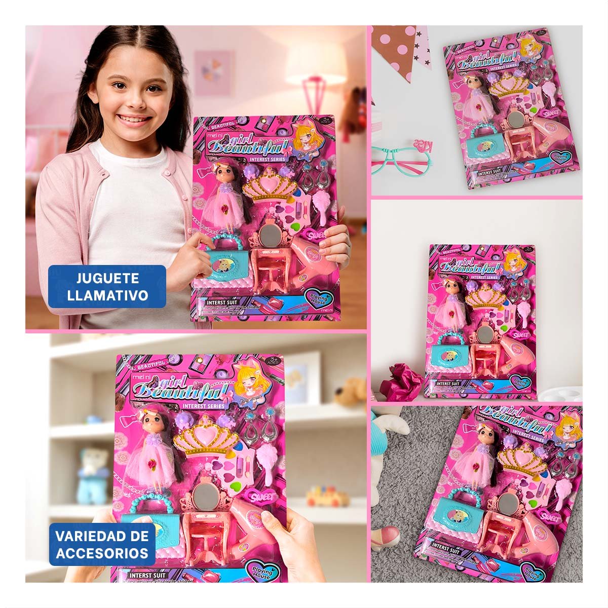 PACK2 ACCESORIOS INFANTIL DE EMBELLECEDORA Y+PAPEL DE REGALO - 5