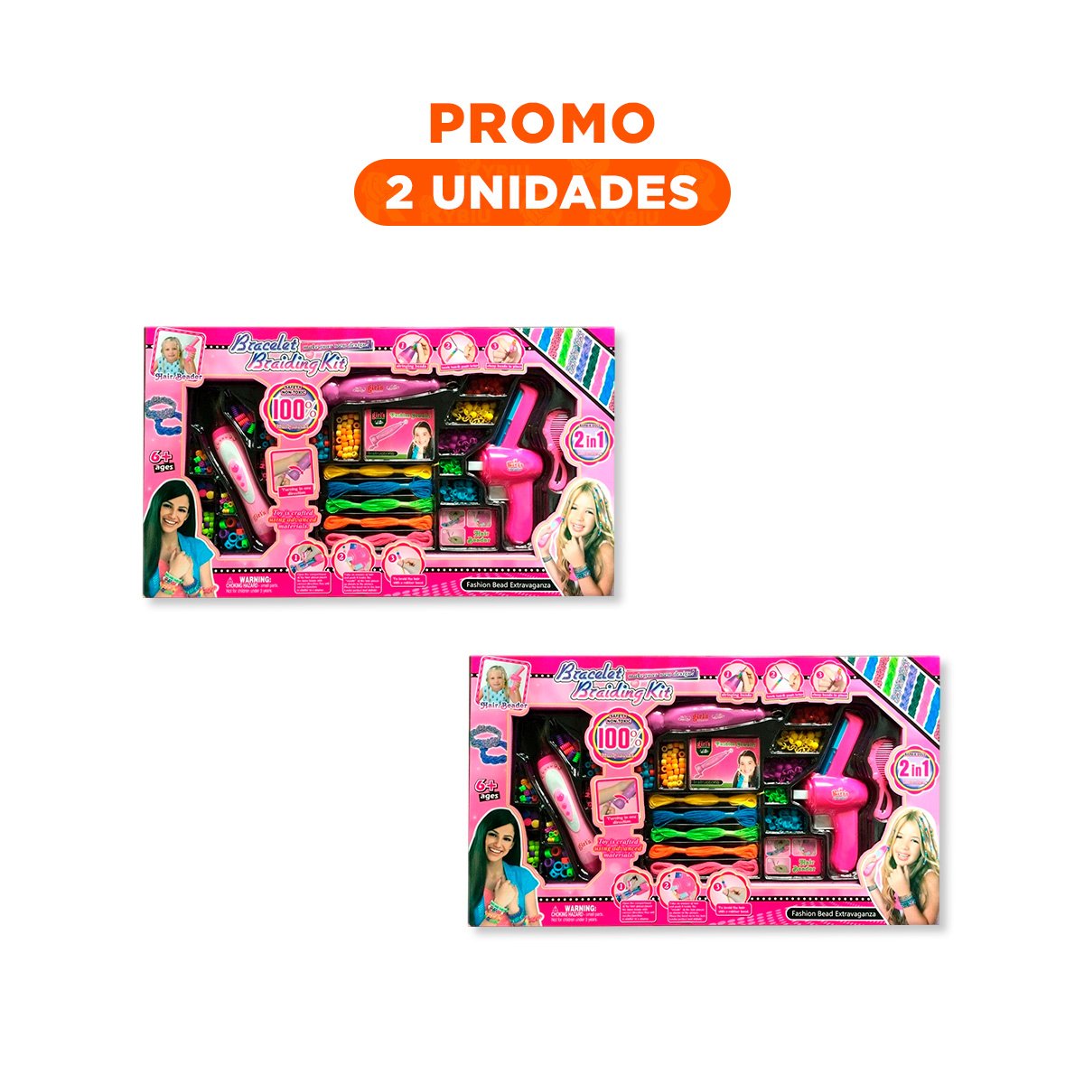 PACK2 SET DE BELLEZA PARA EL CABELLO CON CUENTAS DE NINAS - 1