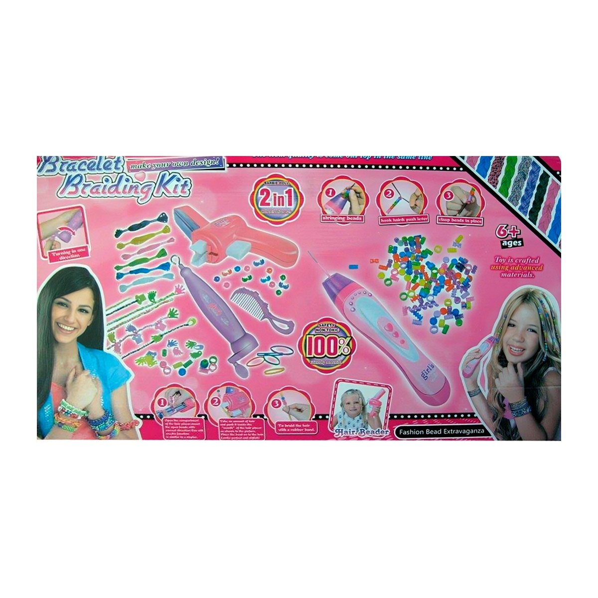 PACK2 SET DE BELLEZA PARA EL CABELLO CON CUENTAS DE NINAS - 3