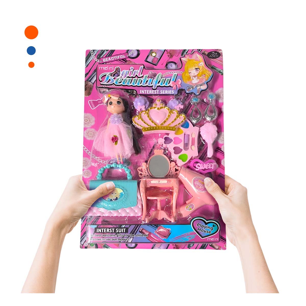 PACK4 SET DE ACCESORIO DE BELLEZA PLASTICO Y+REGALO STICKERS - 3