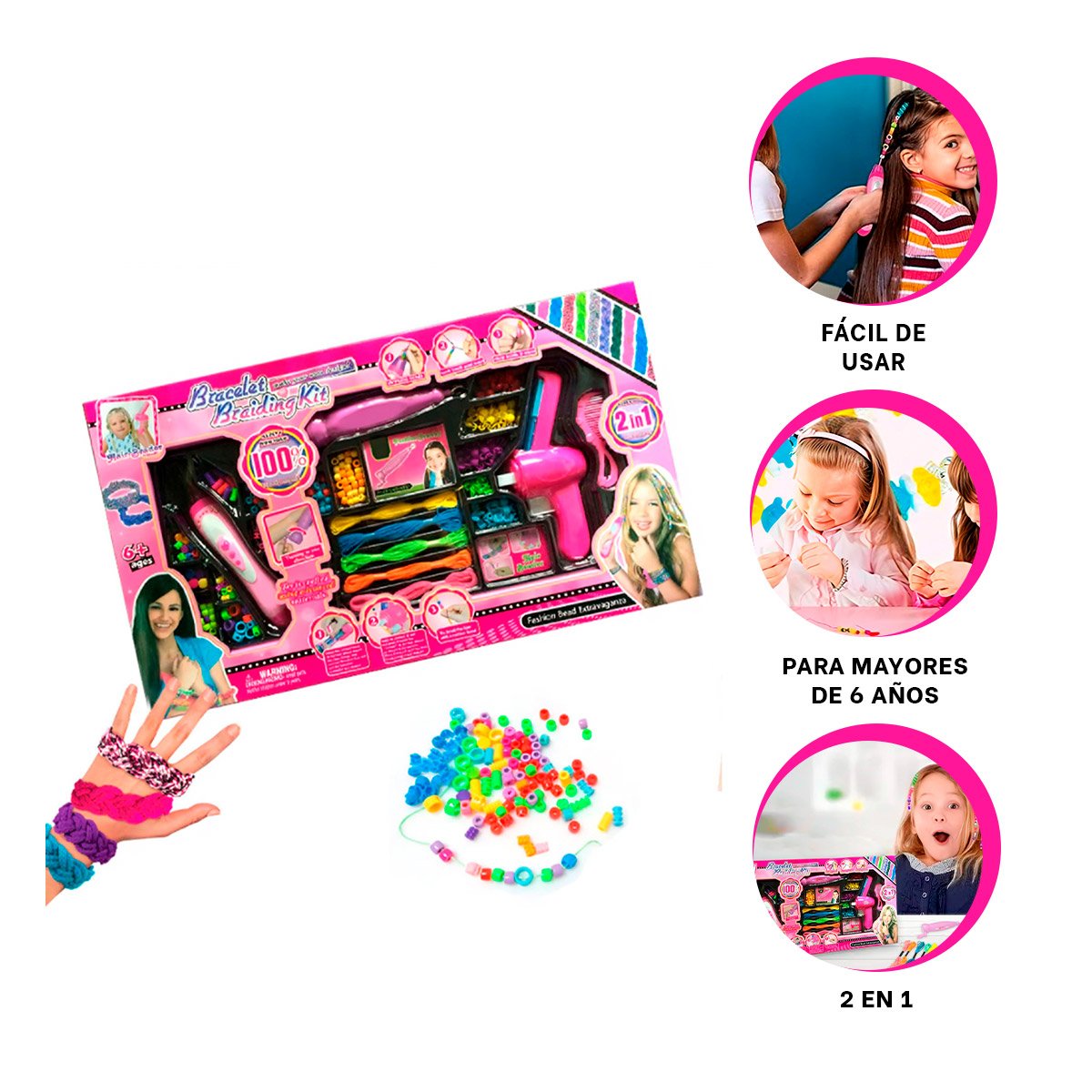 PACK6 KIT INFANTIL PARA CREAR ESTILO EN EL CABELLO - 2