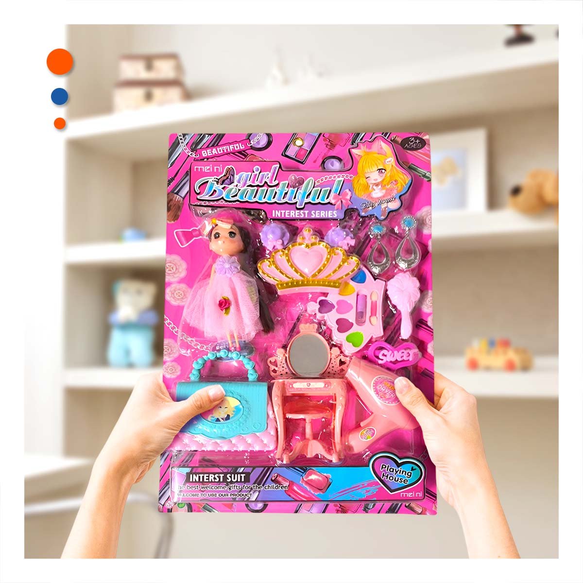 ACCESORIOS DE COSMETICOS DE JUEGO Y+PAPEL DE REGALO - 3