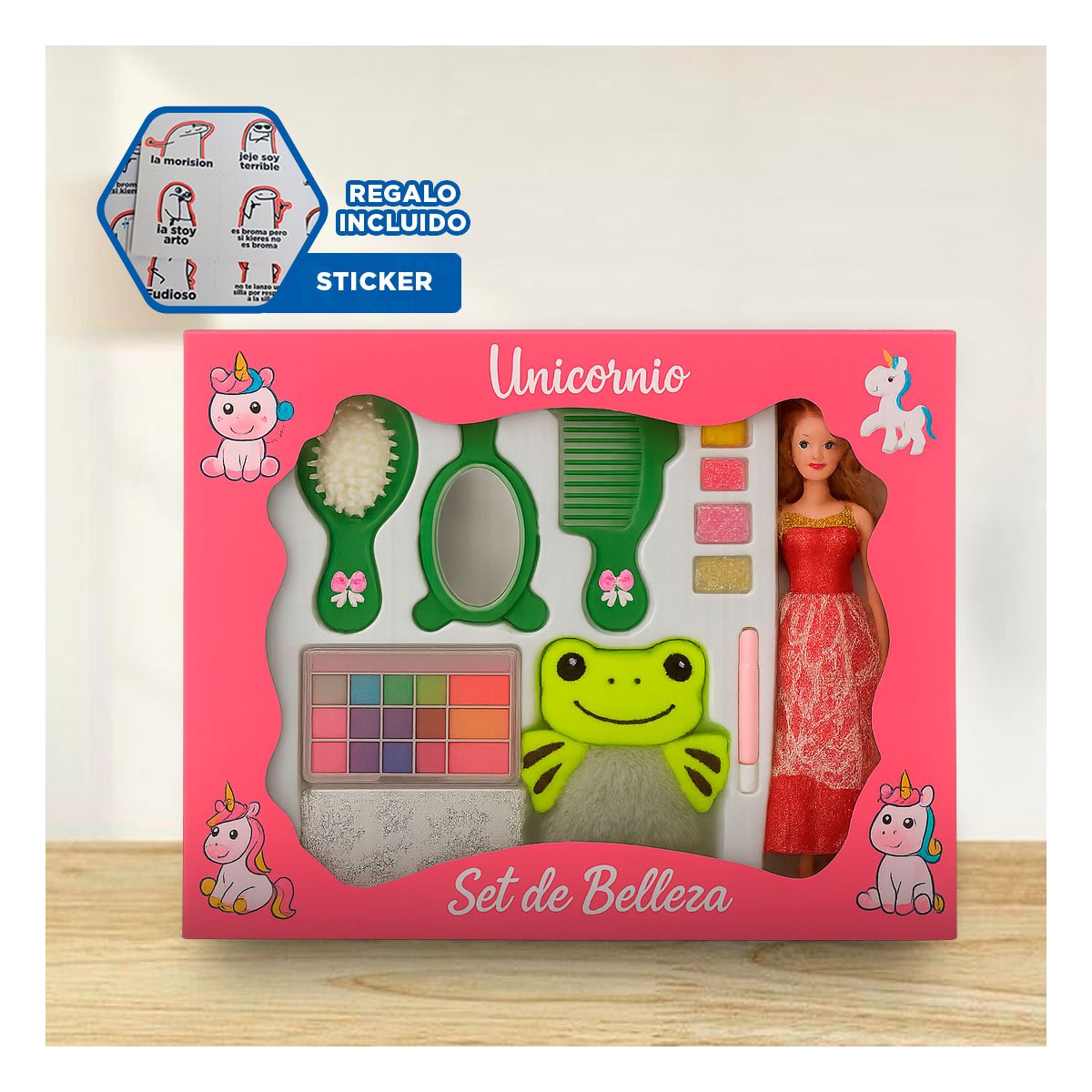 JUGUETE MAQUILLAJE CON PEINE Y ACCESORIOS Y+REGALO STICKERS - 1