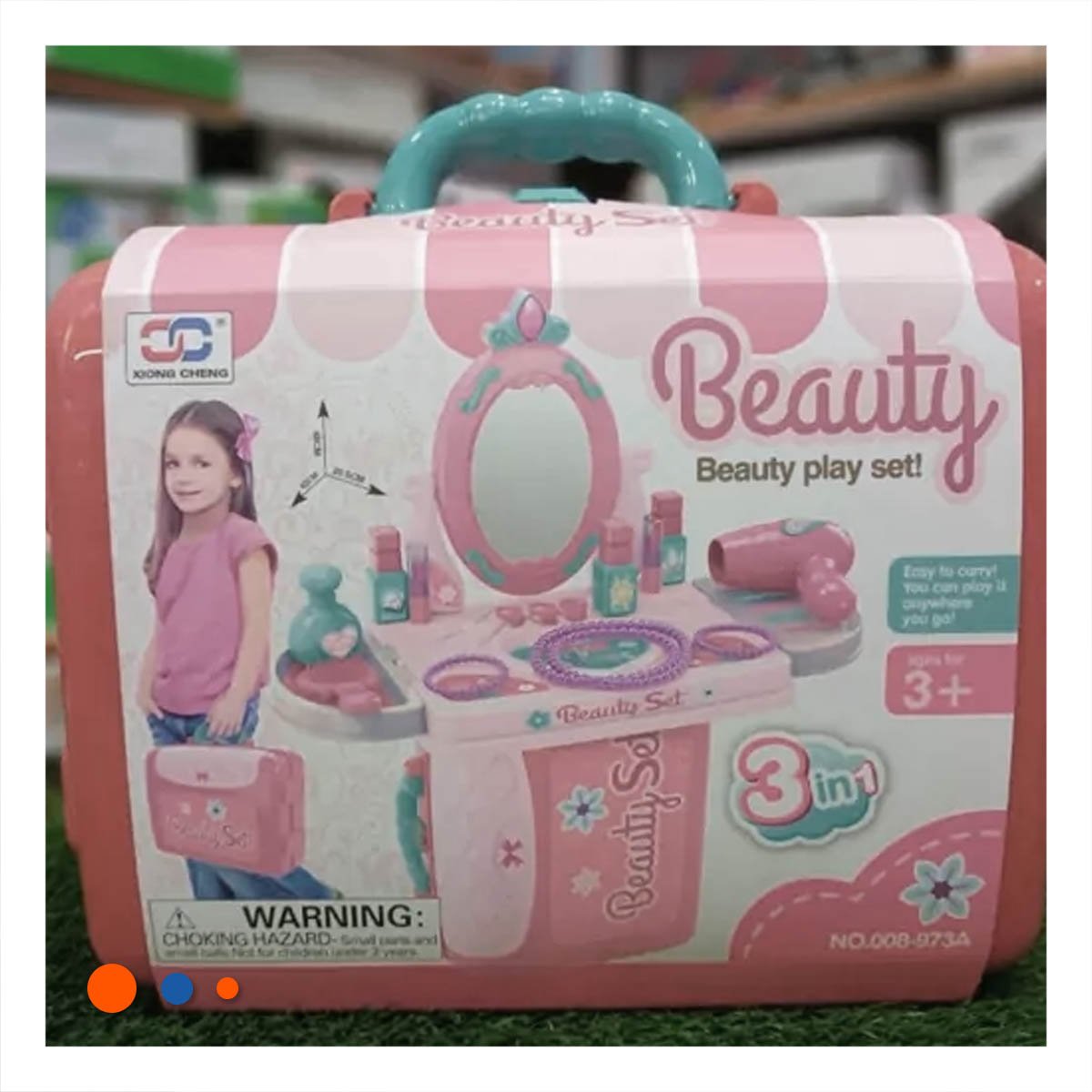 MALETA DE COSMETICOS PARA NINAS EN ROSADO Y+LIGAS DE REGALO - 1