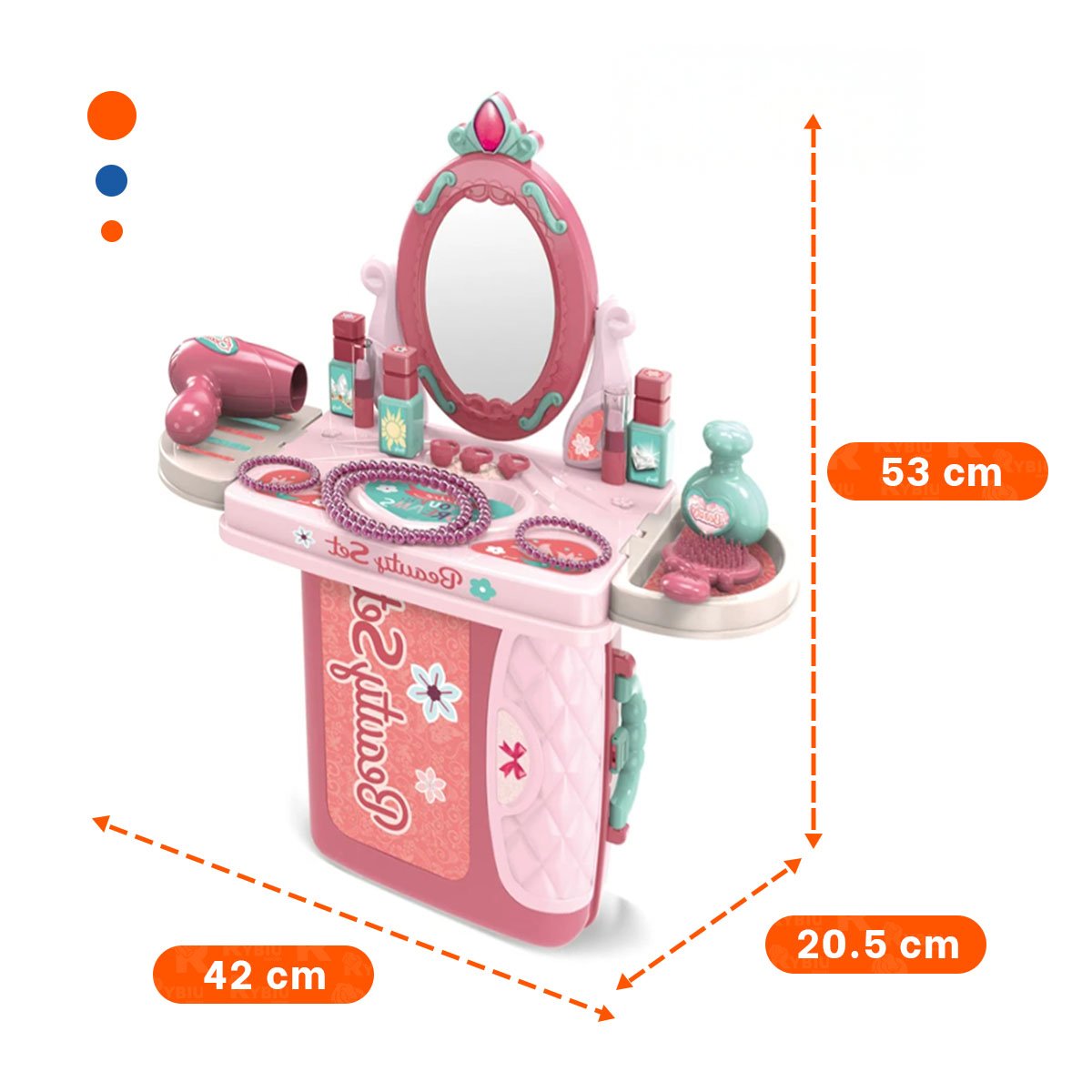 MALETA DE COSMETICOS PARA NINAS EN ROSADO Y+LIGAS DE REGALO - 4