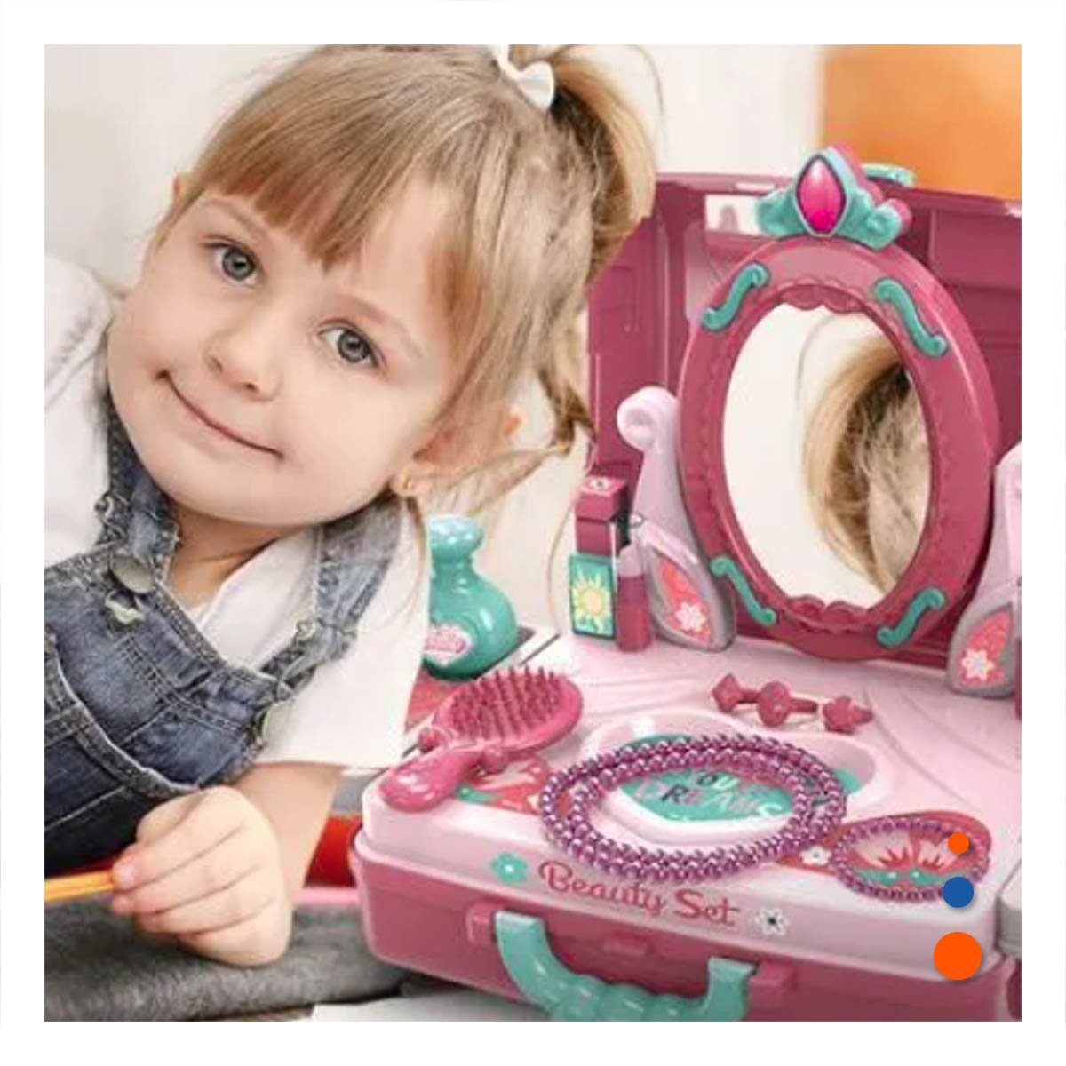 PACK2 MALETA KID EQUIPADA DE PEINES MAQUILLAJES ESMALTE - 3