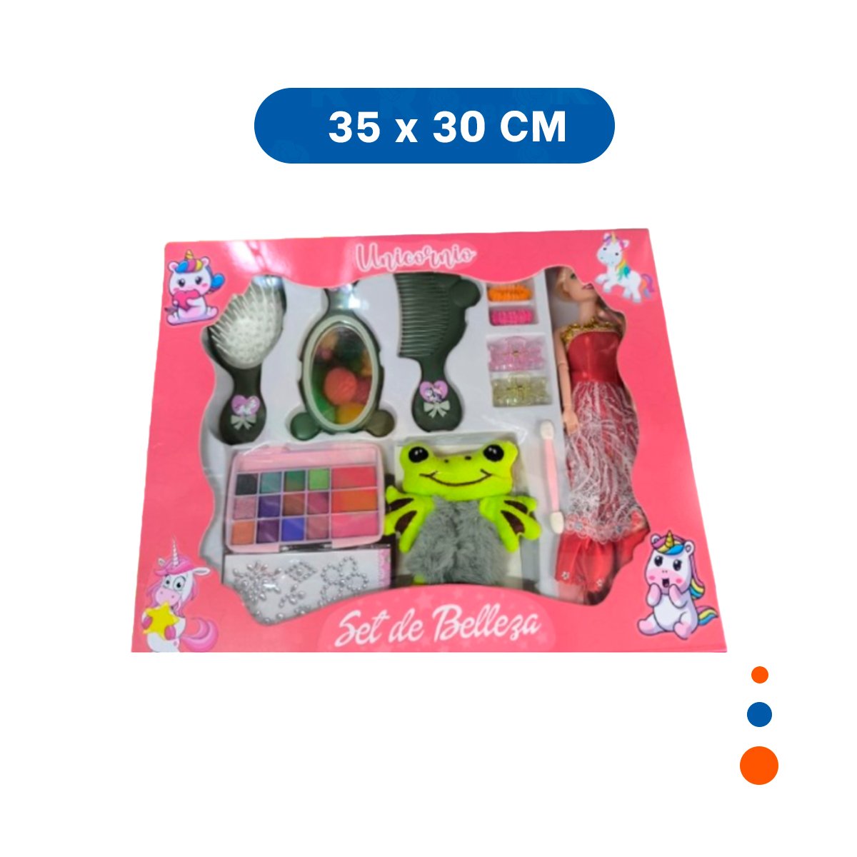 PACK2 JUGUETE MAQUILLAJE COMPACTO EN ROSA Y+PAPEL DE REGALO - 4